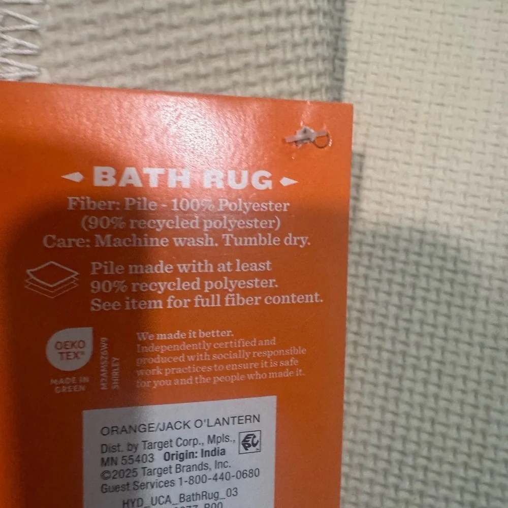 HIDE & EEK Pumpkin Bath Mats 18x22